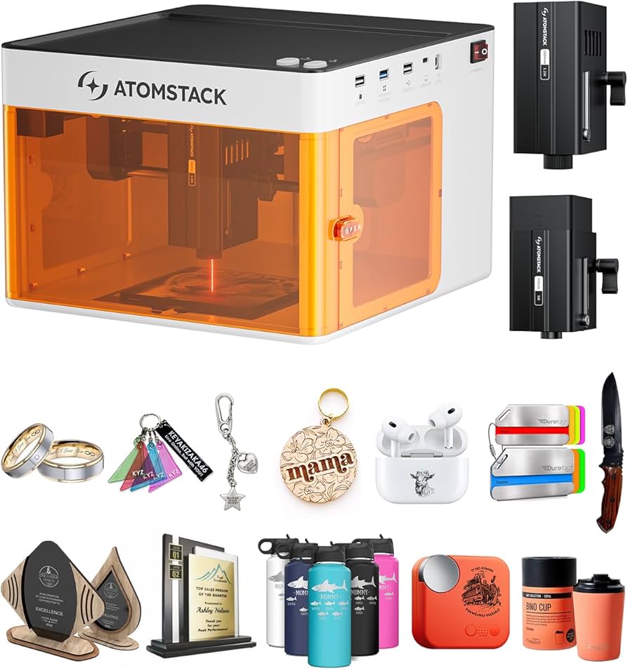 【新品未開封】ATOMSTACK P1 5W+1.2Wデュアルレーザー彫刻機 Amazon.com: ATOMSTACK P1 Dual Laser Engraver, 5W Diode, 1.2W